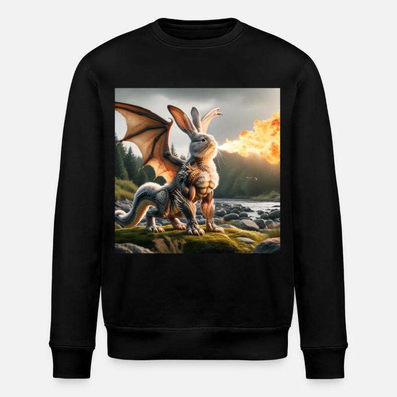 Dragon lapin cracheur de feu #05 - Sweat bio ROLLER Stanley/Stella Unisexe - noir