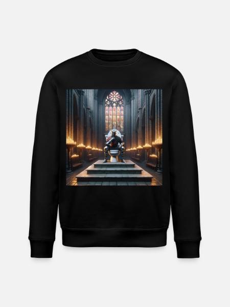 Fart Souls - Hollow Knight on Porcelain Throne #01 - Stanley/Stella ROLLER Unisex Organic Sweatshirt - black