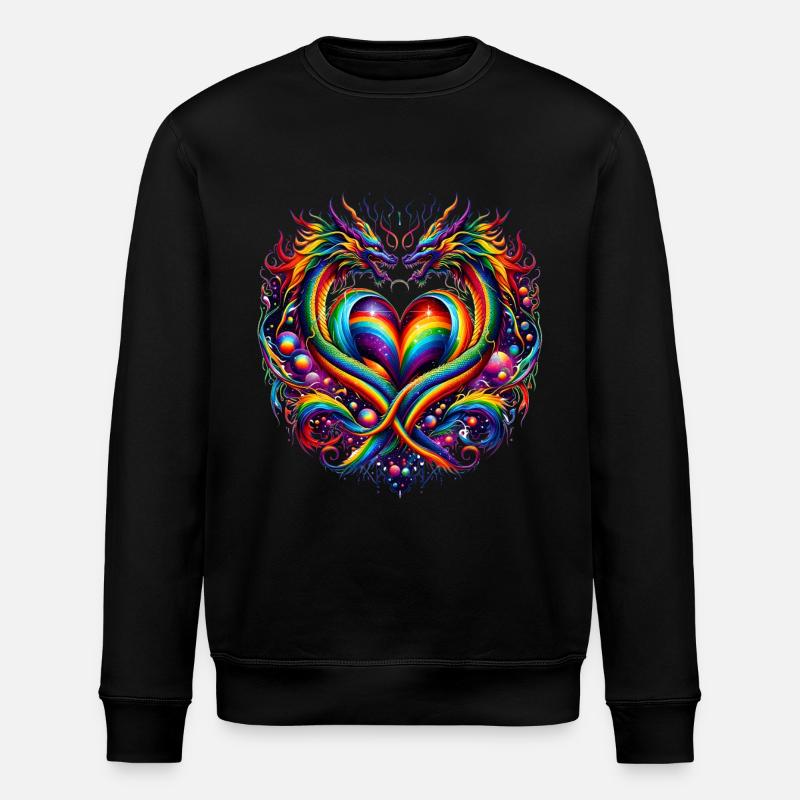 Dragonheart - Flame of Pride - Stanley/Stella Unisex Bio-Sweatshirt ROLLER - Schwarz