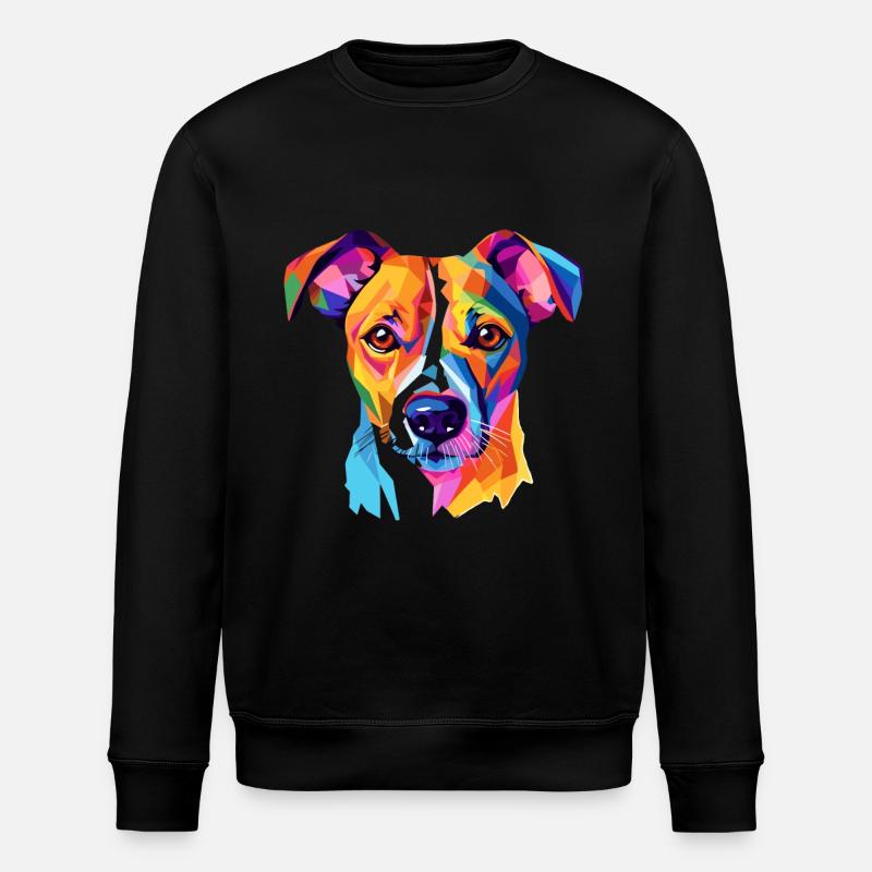 Jack Russell Terrier Rasa Psów Akwarela Kreskówka - Ekologiczna bluza typu unisex Stanley/Stella ROLLER - czarny