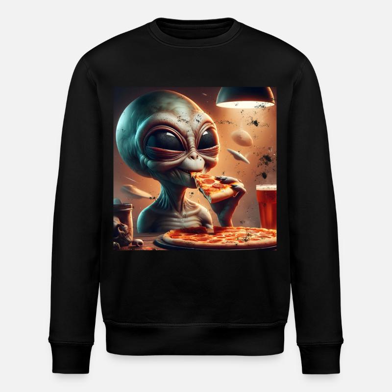 Pizza extraterrestre amusante - Sweat bio ROLLER Stanley/Stella Unisexe - noir