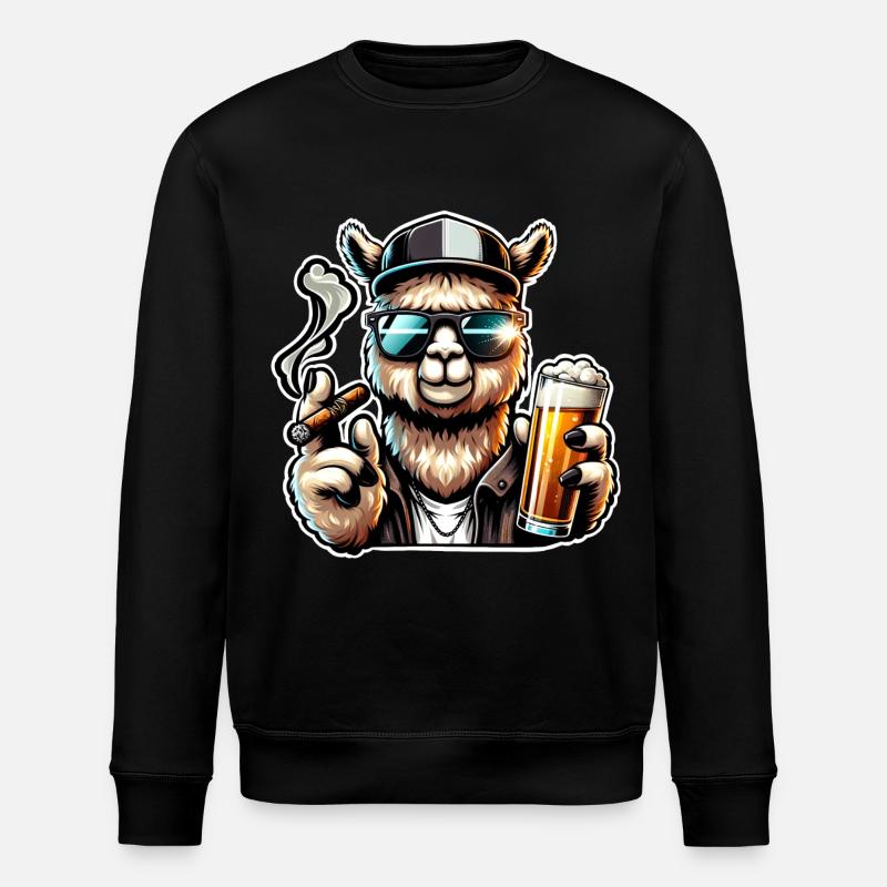 Alpaka Bier Zigarre - Stanley/Stella Unisex Bio-Sweatshirt ROLLER - Schwarz