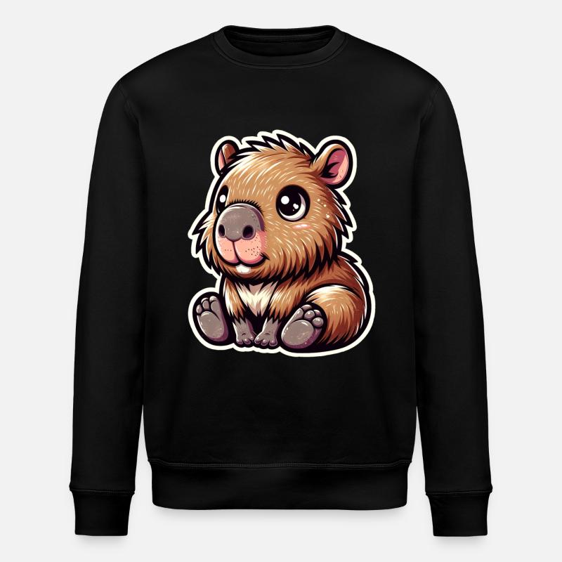 Capybara - Stanley/Stella Unisex Bio-Sweatshirt ROLLER - Schwarz