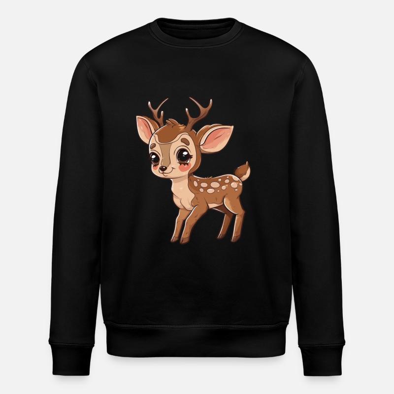 Fauve mignon aux yeux pétillants - Sweat bio ROLLER Stanley/Stella Unisexe - noir