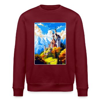Château de Neuschwanstein Allemagne Affiche de voyage WPA - Sweat bio ROLLER Stanley/Stella Unisexe - bordeaux - Devant - Nik (191cm)
