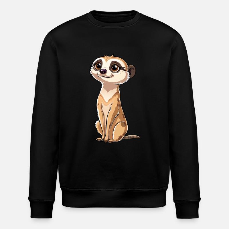 Verspielter Erdmännchen Blick - Stanley/Stella Unisex Bio-Sweatshirt ROLLER - Schwarz