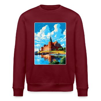 Kalmar Suède Affiche de voyage vintage WPA Souvenir - Sweat bio ROLLER Stanley/Stella Unisexe - bordeaux - Devant - Nik (191cm)