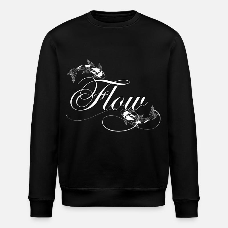 Flow. Koi Fish. - Stanley/Stella ROLLER Unisex Organic Sweatshirt - black