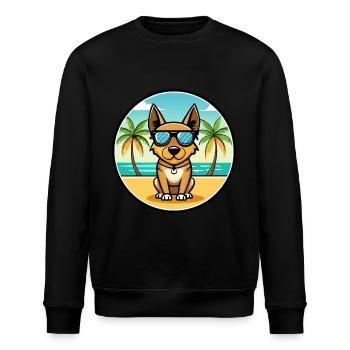 Lancashire Heeler Hunderasse Cartoon Sonnenbrille Strand - Stanley/Stella Unisex Bio-Sweatshirt ROLLER - Schwarz - Vorne - Nik (191cm)
