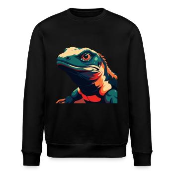 lézard dessin animé personnage animal de compagnie coloré - Sweat bio ROLLER Stanley/Stella Unisexe - noir - Devant - Nik (191cm)