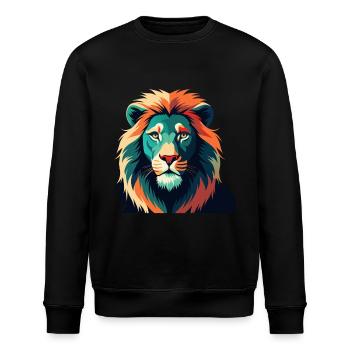Lion Dessin Animé Personnage Animal De Compagnie Coloré - Sweat bio ROLLER Stanley/Stella Unisexe - noir - Devant - Nik (191cm)
