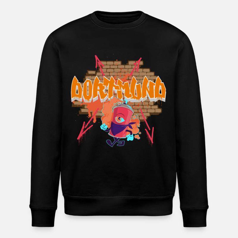 Dortmund Graffiti - Stanley/Stella Unisex Bio-Sweatshirt ROLLER - Schwarz
