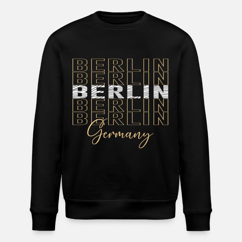 Berlin Font Germany - Stanley/Stella ROLLER Unisex Organic Sweatshirt - black