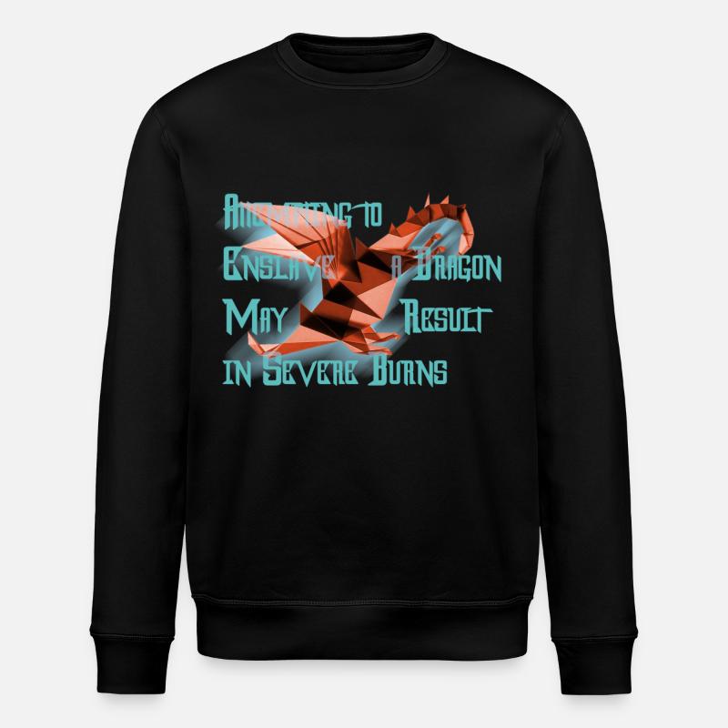 Freundlicher Drache - Stanley/Stella Unisex Bio-Sweatshirt ROLLER - Schwarz