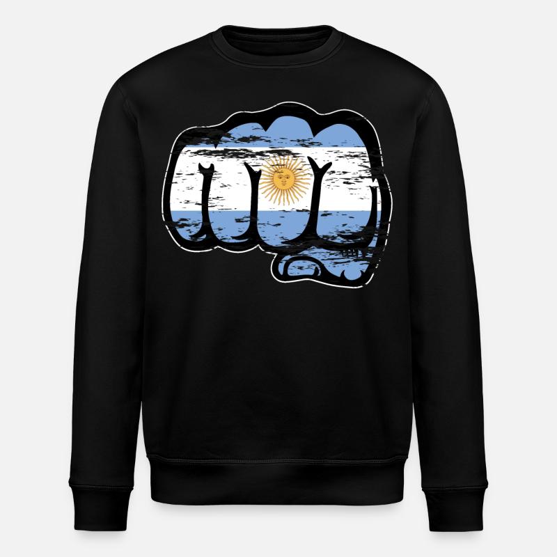 Argentinien Flagge Faust used - Stanley/Stella Unisex Bio-Sweatshirt ROLLER - Schwarz