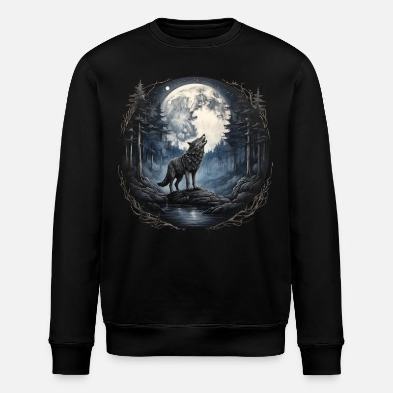 Lobo4-KARTON - Stanley/Stella Unisex Bio-Sweatshirt ROLLER - Schwarz