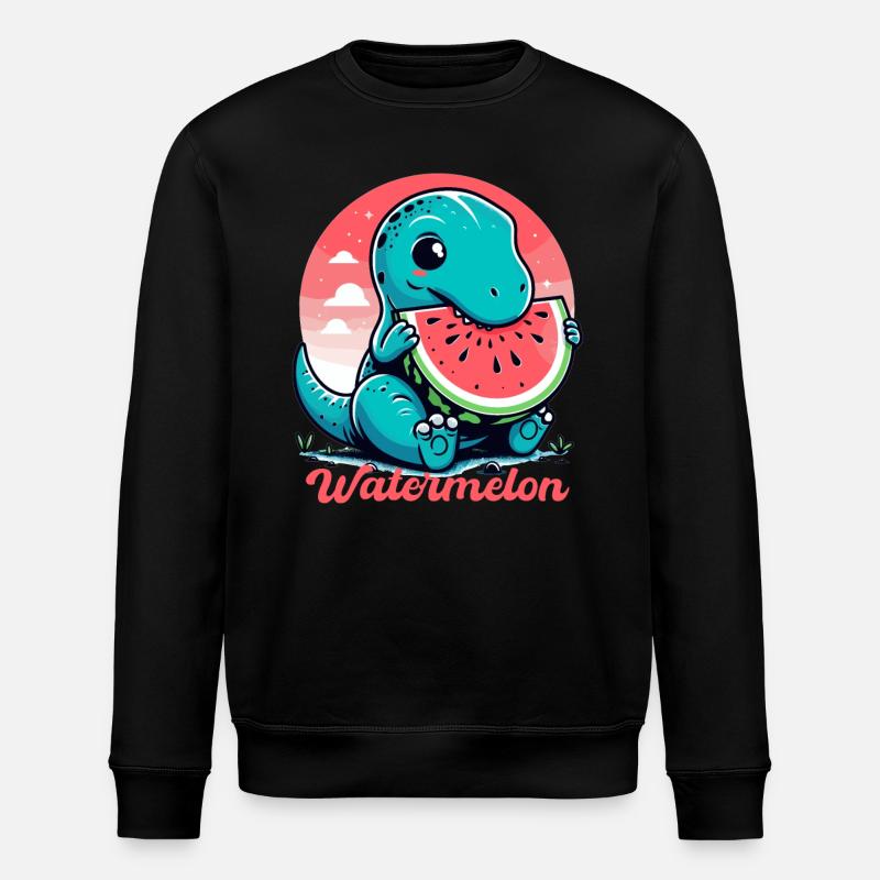 Mignon T-Rex Watermelon Cadeau d’été - Sweat bio ROLLER Stanley/Stella Unisexe - noir