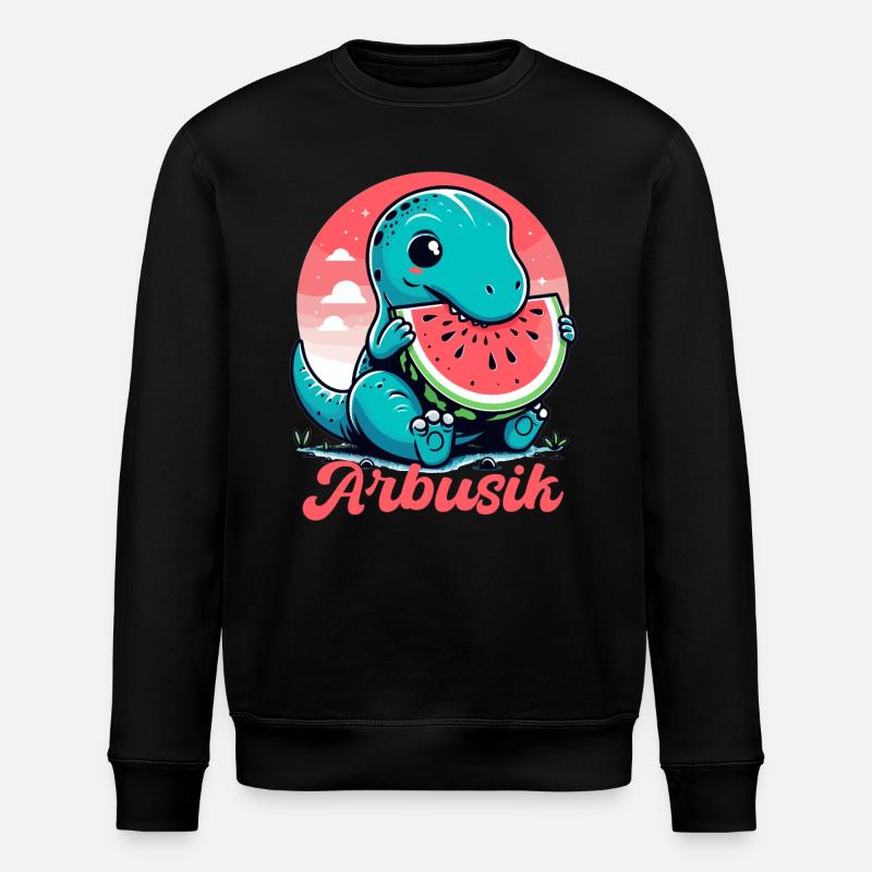 Mignon T-Rex Pastèque Arbusik Cadeau - Sweat bio ROLLER Stanley/Stella Unisexe - noir