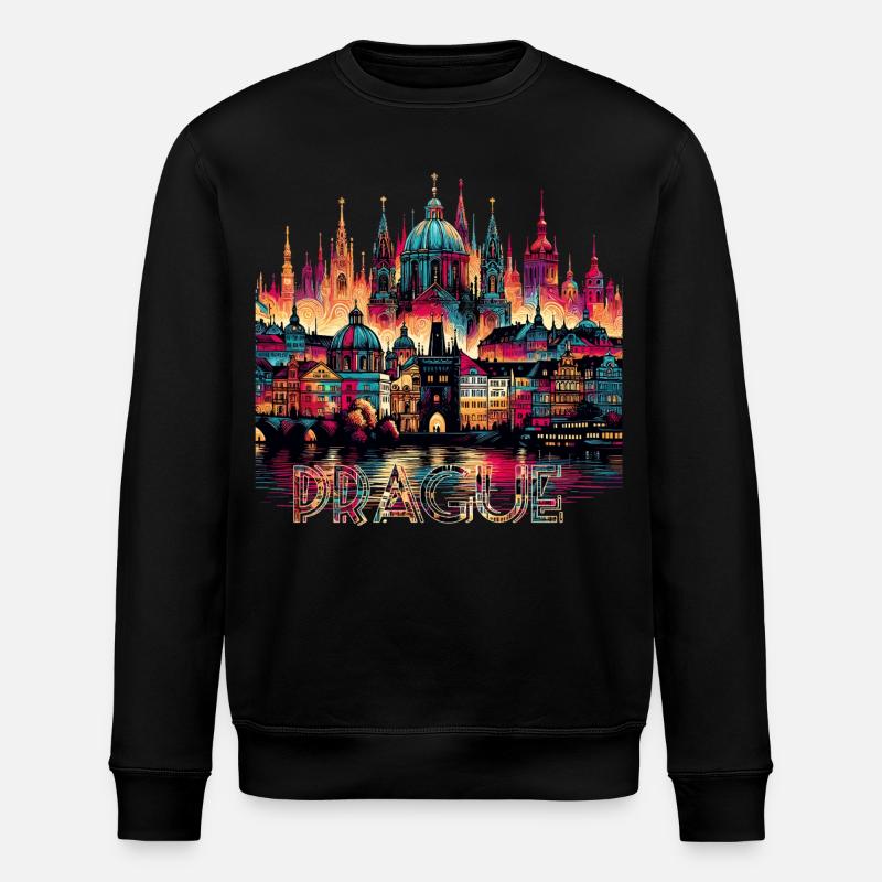 Prague Capitale République tchèque Cadeau - Sweat bio ROLLER Stanley/Stella Unisexe - noir