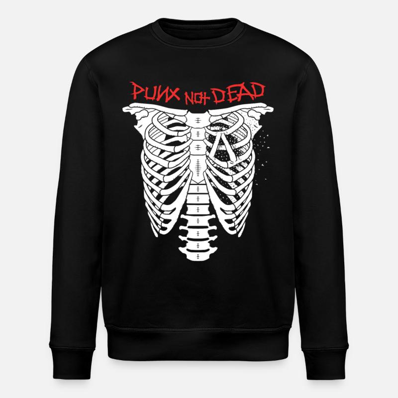 Punx not dead - Stanley/Stella ROLLER Unisex Organic Sweatshirt - black