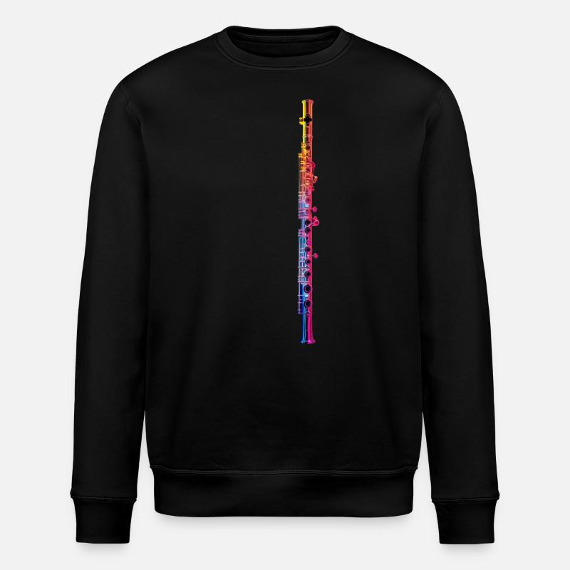 Flûte traversière - Sweat bio ROLLER Stanley/Stella Unisexe - noir