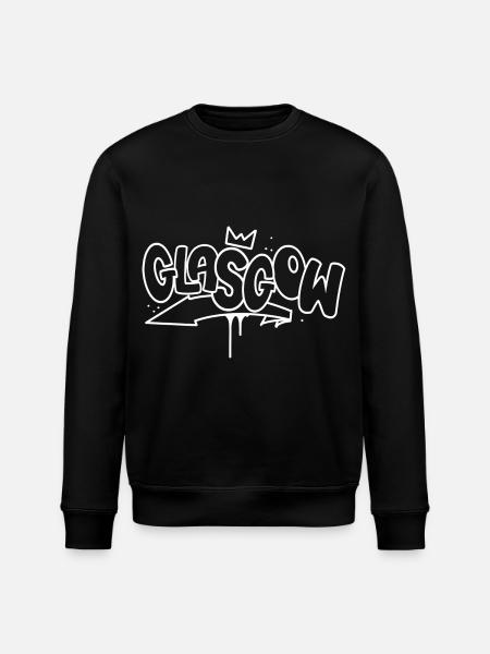 Glasgow Graffiti - Stanley/Stella ROLLER Unisex Organic Sweatshirt - black