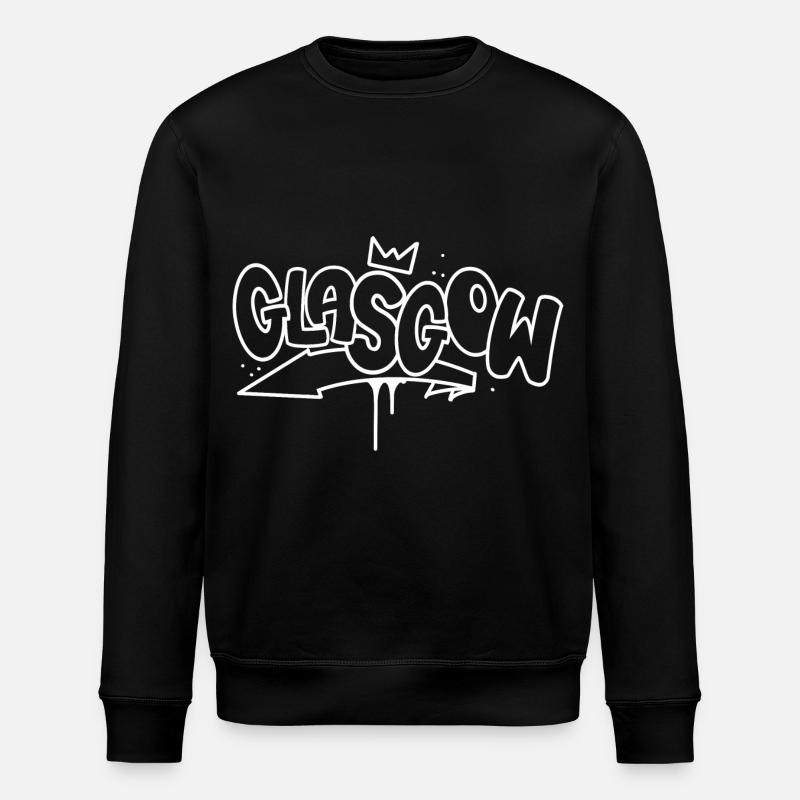 Glasgow Graffiti - Stanley/Stella ROLLER Unisex Organic Sweatshirt - black