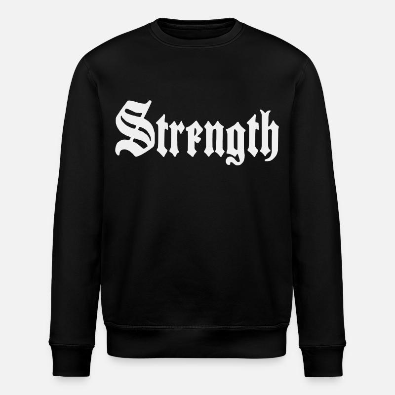 Power and Determination: Strength - Stanley/Stella ROLLER Unisex Organic Sweatshirt - black