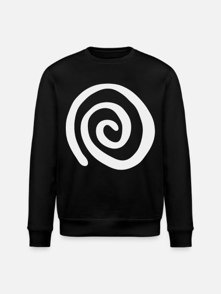Pattern and Illusion Hypnosis Spiral - Stanley/Stella ROLLER Unisex Organic Sweatshirt - black