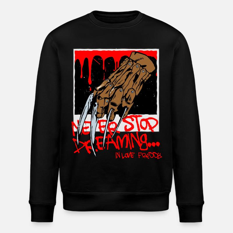 Never stop dreaming - bad dream - Stanley/Stella ROLLER Unisex Organic Sweatshirt - black