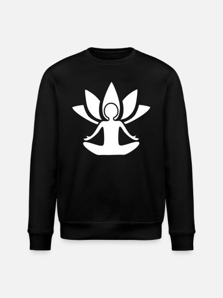 Namaste Yogi - Yoga - Stanley/Stella ROLLER Unisex Organic Sweatshirt - black