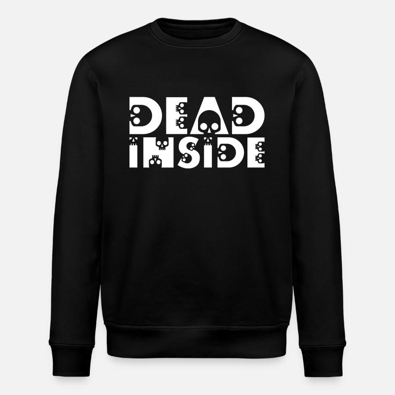 Skulls. Dead inside - Stanley/Stella ROLLER Unisex Organic Sweatshirt - black