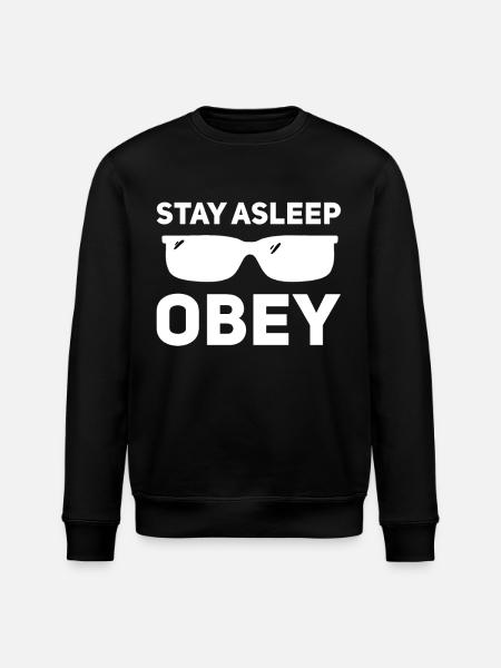 Sleep, obey - Stanley/Stella ROLLER Unisex Organic Sweatshirt - black