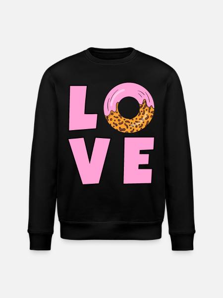 LOVE DONUTS - Stanley/Stella ROLLER Unisex Organic Sweatshirt - black