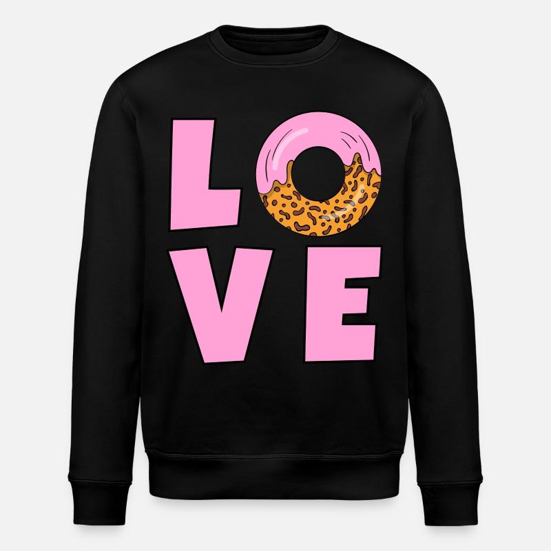 LOVE DONUTS - Stanley/Stella ROLLER Unisex Organic Sweatshirt - black