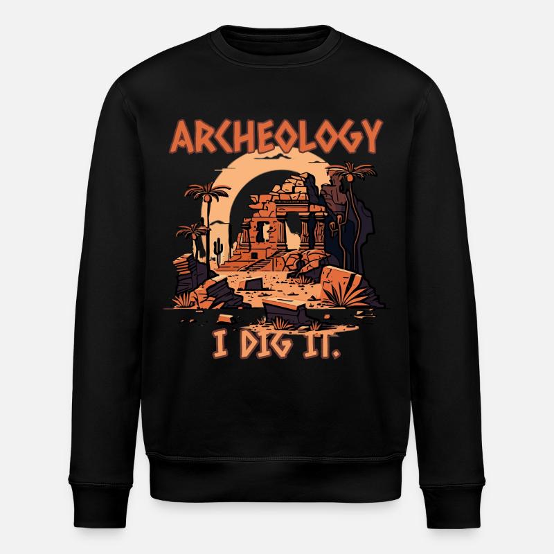 I like archeology - Stanley/Stella ROLLER Unisex Organic Sweatshirt - black
