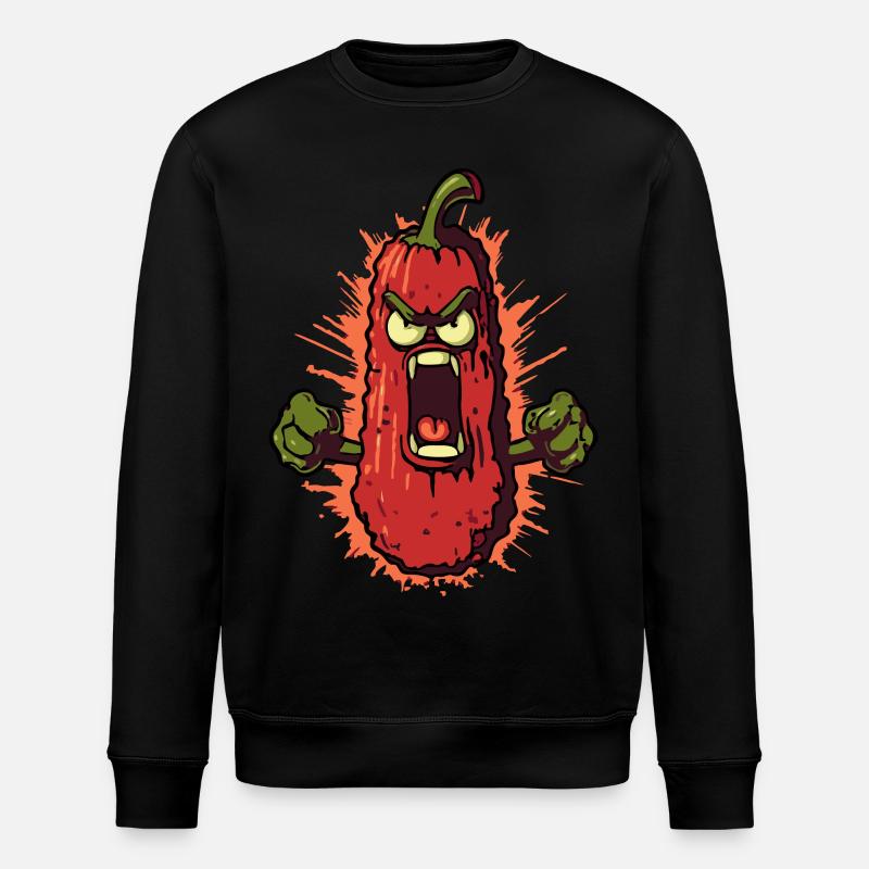 Wütendes Gemüse - Stanley/Stella Unisex Bio-Sweatshirt ROLLER - Schwarz