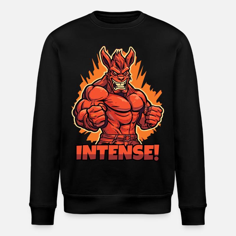 Muscular Beast: Intense - Stanley/Stella ROLLER Unisex Organic Sweatshirt - black