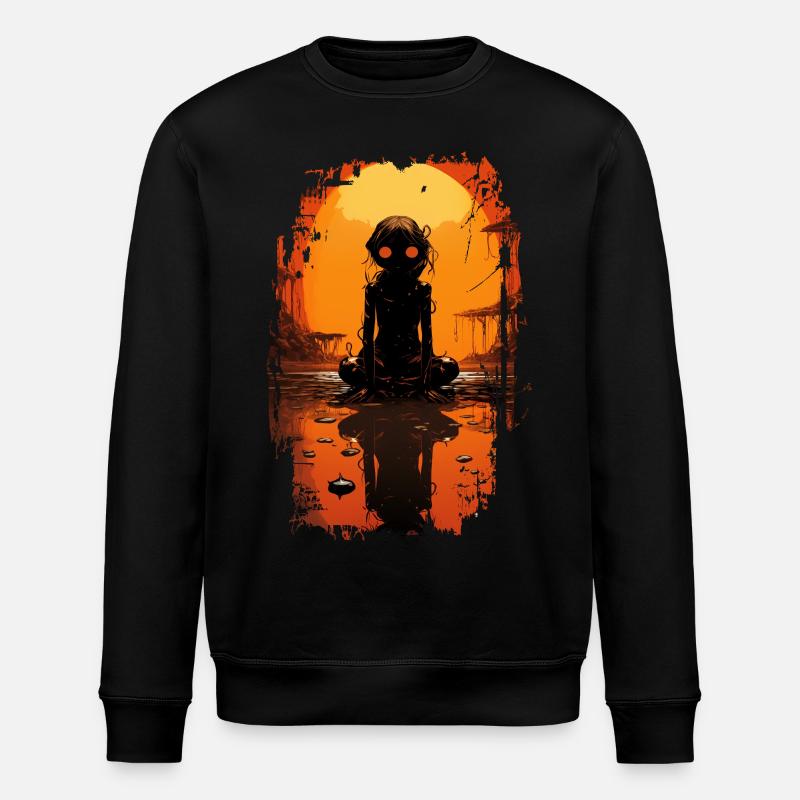 Grenouille noire - Sweat bio ROLLER Stanley/Stella Unisexe - noir