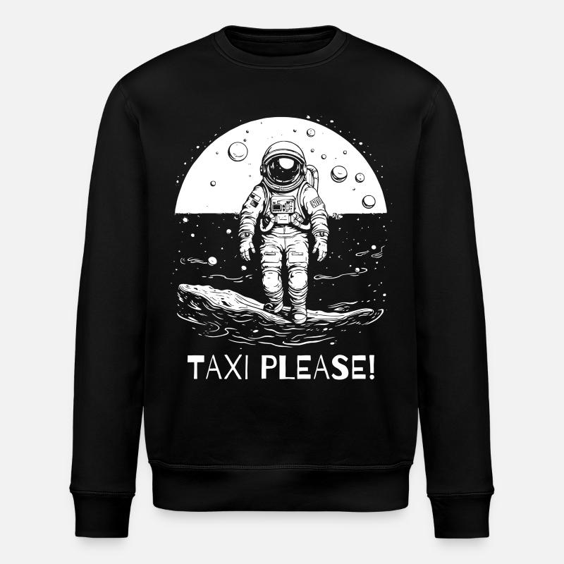 Taxi bitte, Astronaut - Stanley/Stella Unisex Bio-Sweatshirt ROLLER - Schwarz