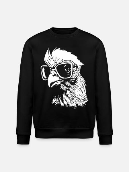 intelligent chicken - Stanley/Stella ROLLER Unisex Organic Sweatshirt - black