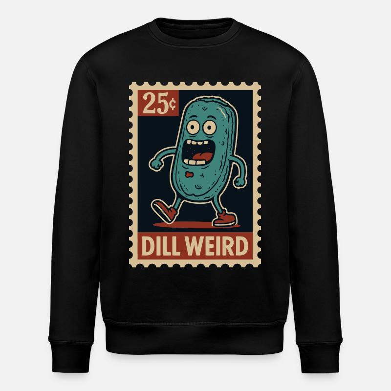 Strange cucumber as a stamp - Stanley/Stella ROLLER Unisex Organic Sweatshirt - black