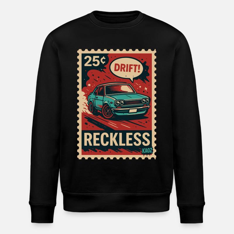 Stamp Poster: DRIFT! –Inconsiderate - Stanley/Stella ROLLER Unisex Organic Sweatshirt - black