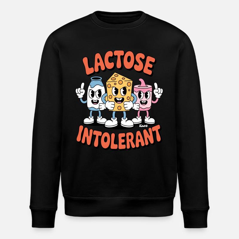 The intolerant lactose intolerance gait - Stanley/Stella ROLLER Unisex Organic Sweatshirt - black
