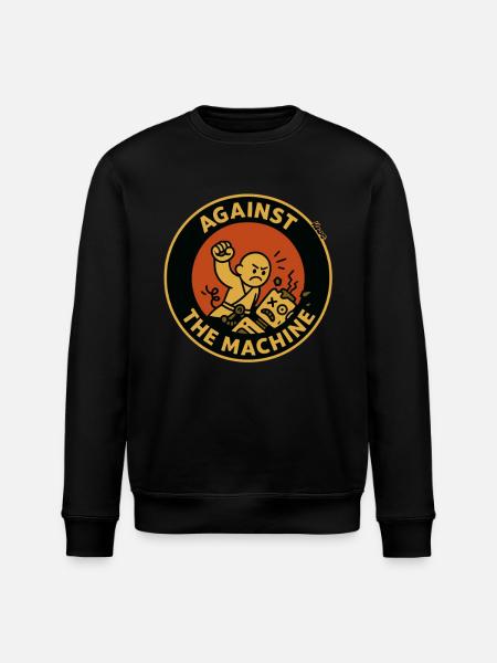 Monk against the machine - Stanley/Stella ROLLER Unisex Organic Sweatshirt - black