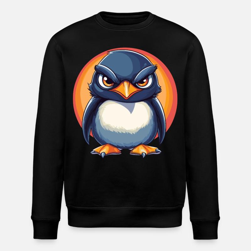 Grummeliger Pinguin - Stanley/Stella Unisex Bio-Sweatshirt ROLLER - Schwarz