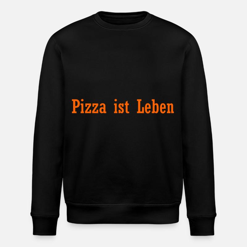 Pizza ist Leben - Stanley/Stella Unisex Bio-Sweatshirt ROLLER - Schwarz
