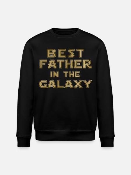 best father in the galaxy - Stanley/Stella ROLLER Unisex Organic Sweatshirt - black
