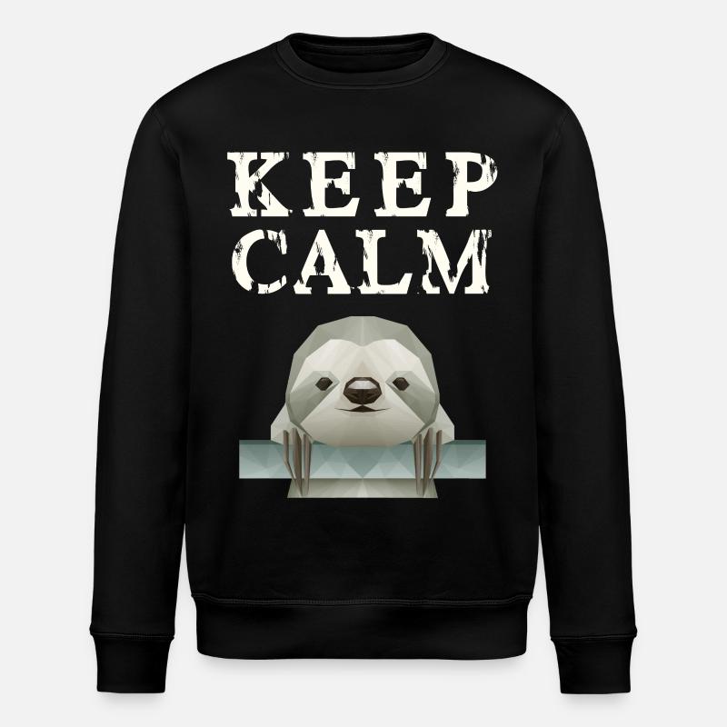 Keep Calm Faultier - Stanley/Stella Unisex Bio-Sweatshirt ROLLER - Schwarz