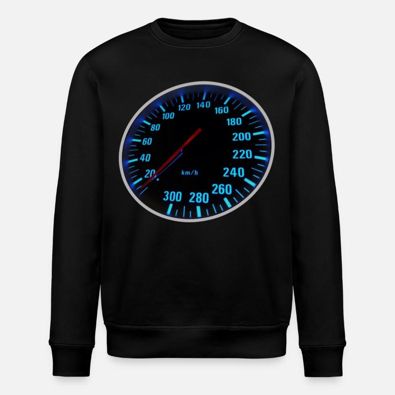 Blue Speedmeter - Tacho - Stanley/Stella Unisex Bio-Sweatshirt ROLLER - Schwarz